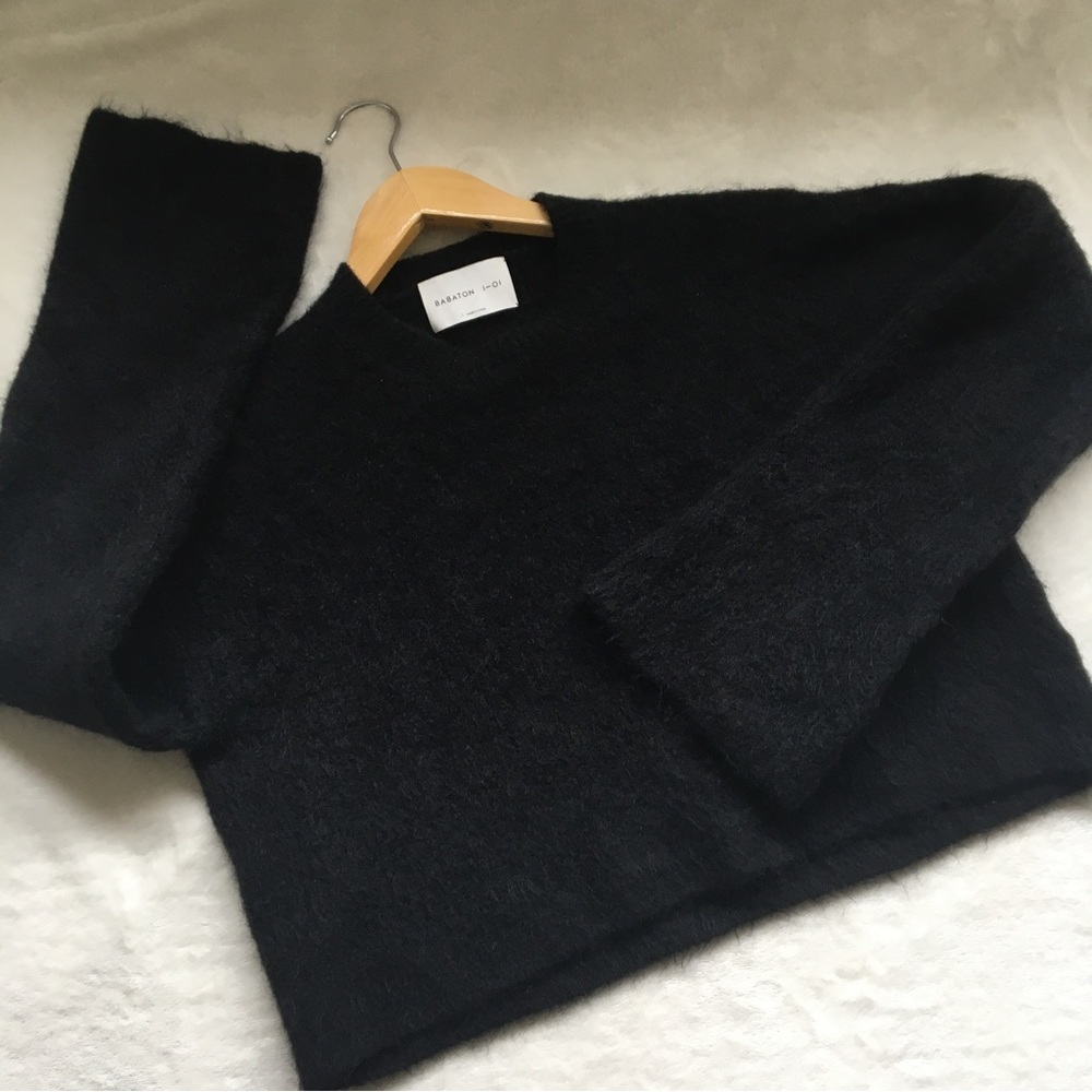 Babaton Black Crew Neck Sweater